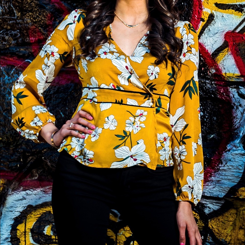 F 21 wrap around shirt
